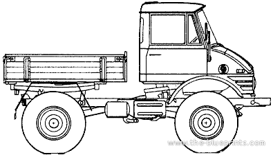 Unimog U600 truck - drawings, dimensions, figures