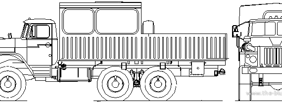 Грузовик Ural-325512-0111-41 (2008) - чертежи, габариты, рисунки