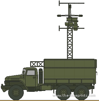 Truck Ural-375 B18 Radar - drawings, dimensions, figures