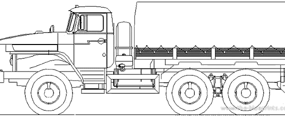 Грузовик Ural-4320-0111-41 (2008) - чертежи, габариты, рисунки