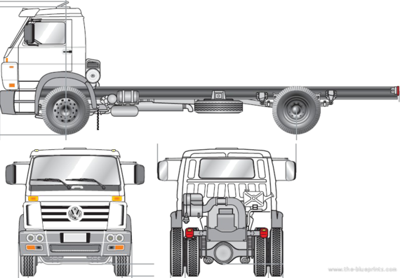 Грузовик Volkswagen Worker 15.180 E (2012) - чертежи, габариты, рисунки