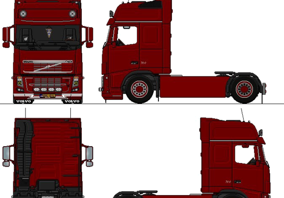 Volvo 700 truck - drawings, dimensions, pictures