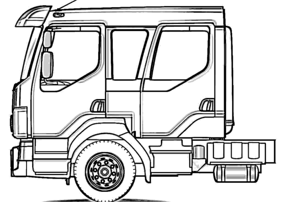 Грузовик Volvo Crew Cab Truck - чертежи, габариты, рисунки