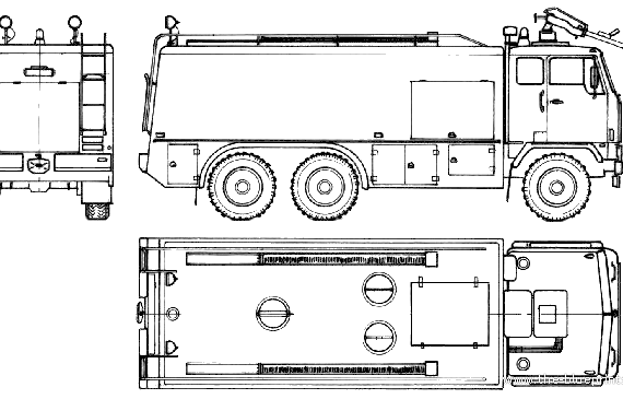 Грузовик Volvo F89 Fire Truck (1973) - чертежи, габариты, рисунки