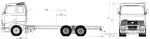 Volvo FH12 6x4 Truck (1998) - drawings, dimensions, pictures