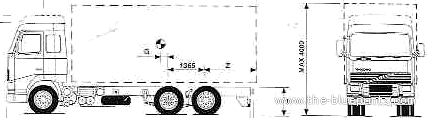 Грузовик Volvo FH16-470 6x2 Tractor Truck (1994) - чертежи, габариты, рисунки