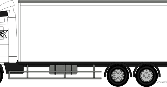 Грузовик Volvo FH Truck - чертежи, габариты, рисунки