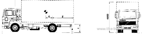 Грузовик Volvo FL614 115 11.5ton Truck (1994) - чертежи, габариты, рисунки