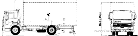 Грузовик Volvo FL614 11.5ton Truck (1994) - чертежи, габариты, рисунки