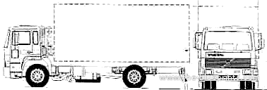 Грузовик Volvo FL615 4x2 MTT 15ton Truck (1995) - чертежи, габариты, рисунки