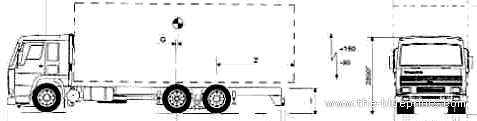 Грузовик Volvo FL7-285 6x2 26ton Truck (1994) - чертежи, габариты, рисунки