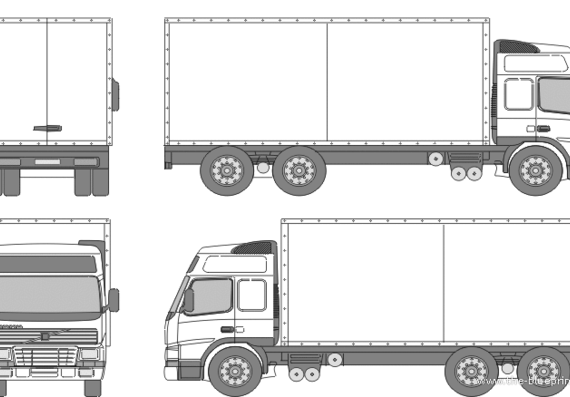 Volvo FM-7 truck - drawings, dimensions, figures