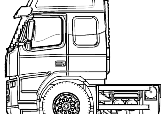 Грузовик Volvo Globetrotter Truck - чертежи, габариты, рисунки