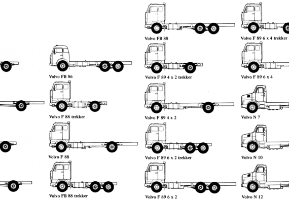 Volvo N12 truck - drawings, dimensions, pictures