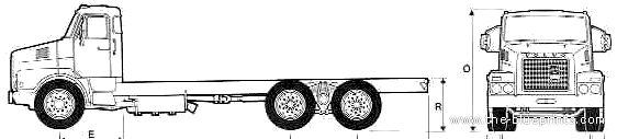 Volvo N12 6x4 Truck (1977) - drawings, dimensions, pictures