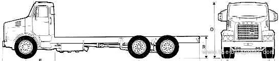 Volvo N7 6x2 Truck (1977) - drawings, dimensions, pictures