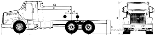 Volvo NL12 6x4 Truck (1989) - drawings, dimensions, pictures
