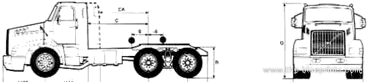 Volvo NL12 6x4 Tractor Truck (1989) - drawings, dimensions, pictures