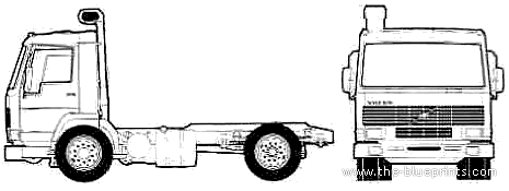 Грузовик Volvo TFL7A 15-32ton Truck (1988) - чертежи, габариты, рисунки