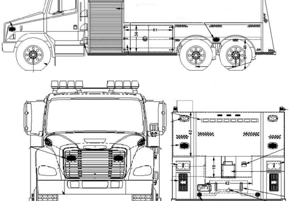 Грузовик WFR T-2800 Tanker - чертежи, габариты, рисунки