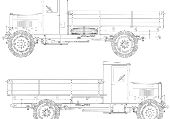 Truck YaG-6 - drawings, dimensions, pictures