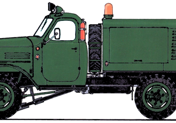 Truck ZIL-157 D-470 - drawings, dimensions, figures