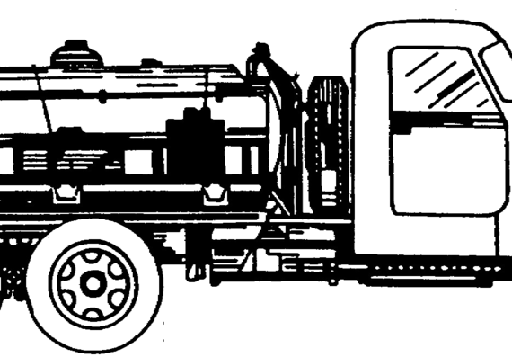 Truck ZIL-157 + Decontamination Apparatus ARS-12. - drawings, dimensions, figures
