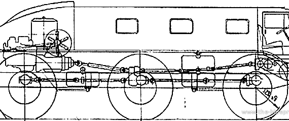 Грузовик ZIL-E-167 - чертежи, габариты, рисунки