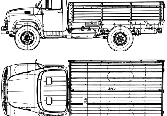 Truck ZiL-130 - drawings, dimensions, pictures