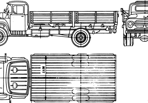 Грузовик ZiL-130G-80 - чертежи, габариты, рисунки