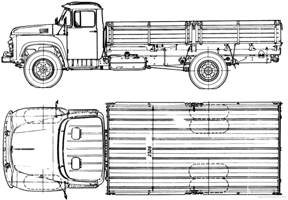 Грузовик ZiL-130G - чертежи, габариты, рисунки