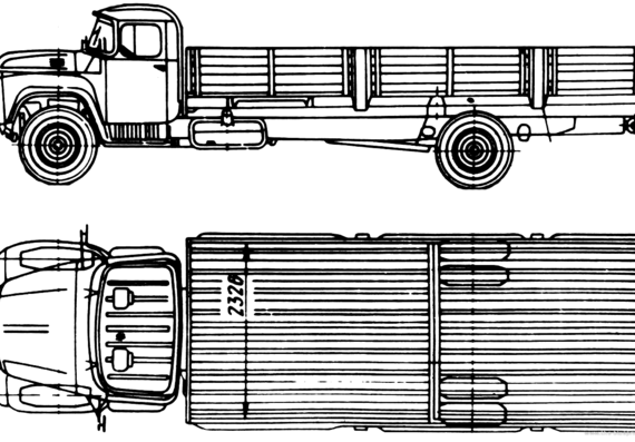 Грузовик ZiL-130GU-80 - чертежи, габариты, рисунки