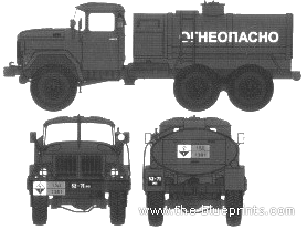 Truck ZiL-131 ATZ-4 - drawings, dimensions, figures