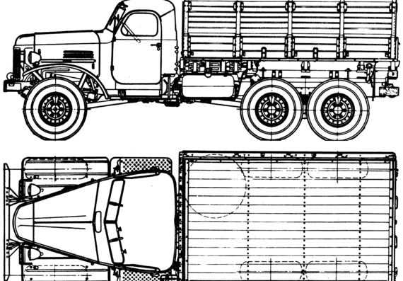 Truck ZiL-157KD - drawings, dimensions, pictures
