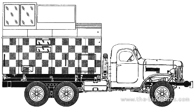 Truck ZiL-157 Launch Command Station - drawings, dimensions, pictures