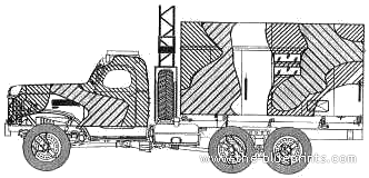 Truck ZiL-157 P-10 Radar - drawings, dimensions, figures