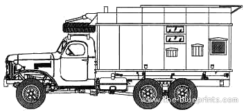 Грузовик ZiL-157 P-15 Radar - чертежи, габариты, рисунки