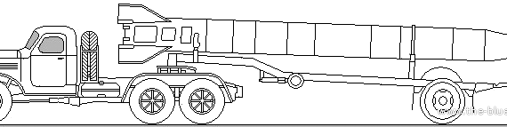 Грузовик ZiL-157 Scud-A Transporter 8T137 - чертежи, габариты, рисунки