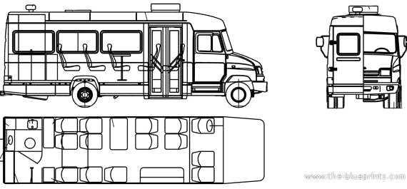 Грузовик ZiL-3250AO 12 Higher Comfort Bus (2006) - чертежи, габариты, рисунки