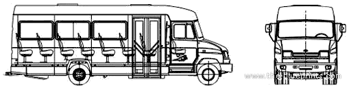 Грузовик ZiL-3250AO Passenger Bus (2006) - чертежи, габариты, рисунки