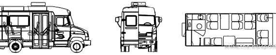 Грузовик ZiL-3250VO 12 Higher Comfort Bus (2006) - чертежи, габариты, рисунки