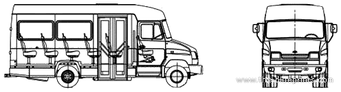 Грузовик ZiL-3250VO Passenger Bus (2006) - чертежи, габариты, рисунки