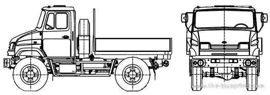 Грузовик ZiL-432720E Drop-sided truck (2006) - чертежи, габариты, рисунки