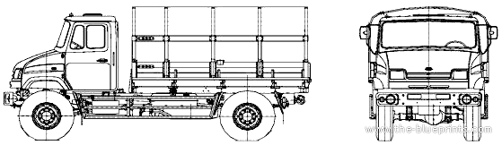 Грузовик ZiL-432730E Drop-sided truck (2006) - чертежи, габариты, рисунки