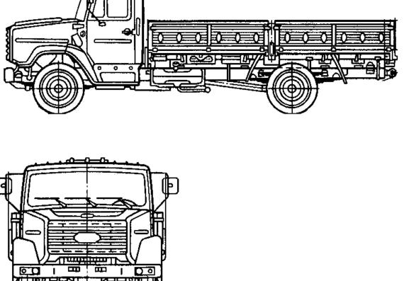 Truck ZiL-4331 - drawings, dimensions, pictures