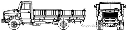 Truck ZiL-433110 Side-board (2006) - drawings, dimensions, pictures