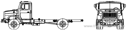 Truck ZiL-433112 Chassis (2006) - drawings, dimensions, pictures