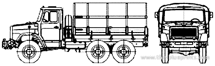 Грузовик ZiL-4334B1E Drop-sided Track (2006) - чертежи, габариты, рисунки