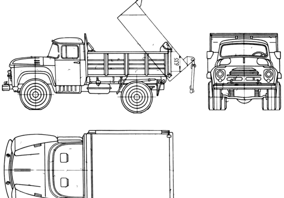 Truck ZiL-4502 - drawings, dimensions, pictures