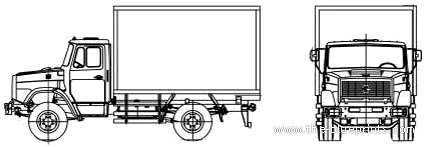 Truck ZiL-478112 Thermovan (2006) - drawings, dimensions, pictures